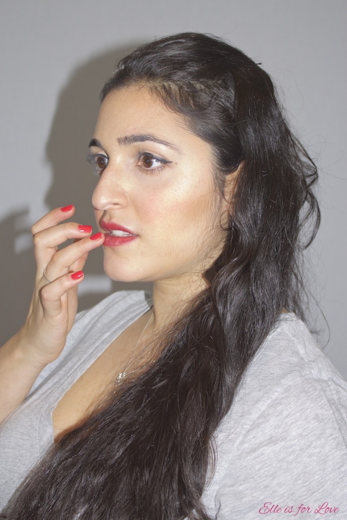 { Beauty | No Fuss Lipstick | Blend with ring finger }